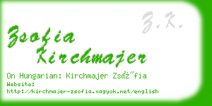 zsofia kirchmajer business card